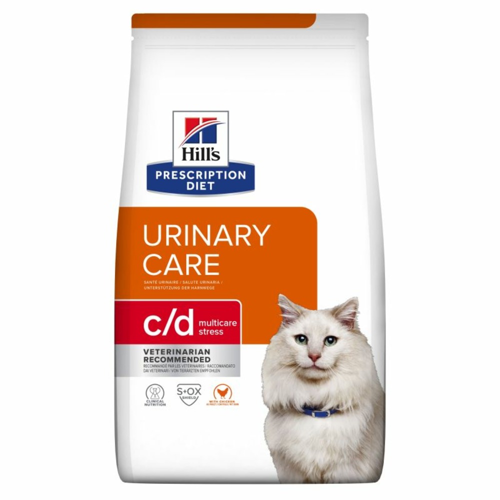 Croquettes chat adult prescription diets c/d urinary stress poulet - hill's 8 kg