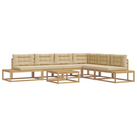 7 pc ensemble de canapés d'extérieur polyester blanc