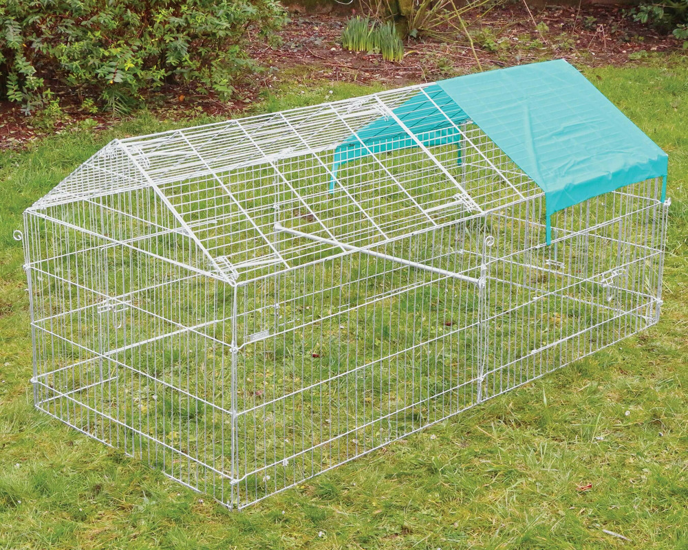 Enclos grillagé pour volailles 2 pans taille s • enclos et parcours grillagés