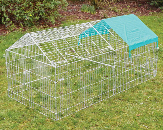 Enclos grillagé pour volailles 2 pans taille s • enclos et parcours grillagés