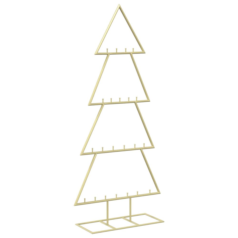 Sapin de noël en métal avec support kuopio 125 cm acier doré