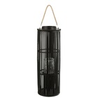 Lanterne tube bambou noir large