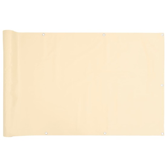 Écran d'intimité de balcon crème 500x120 cm pvc