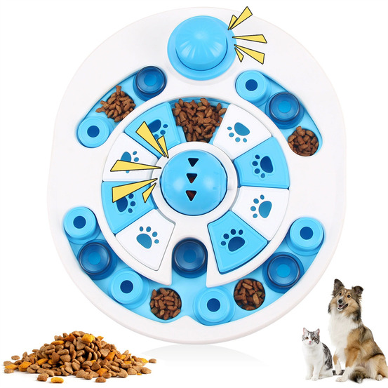 Dtopbuyage jouet éducatif pour chat et chien gamelle slow food