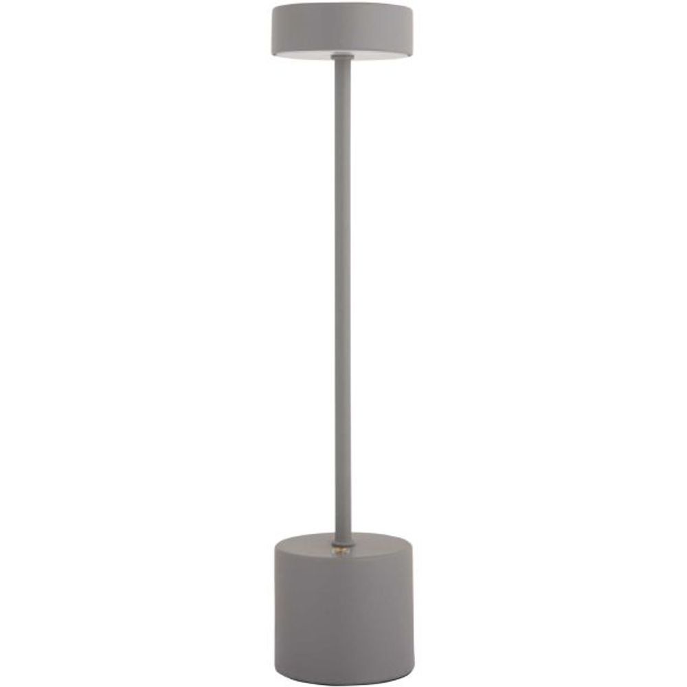 Lampe de table en métal ganard led gris