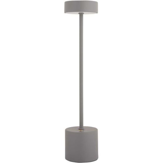 Lampe de table en métal ganard led gris