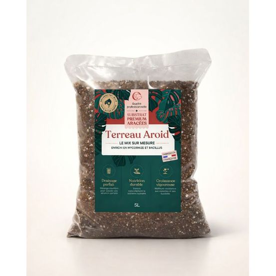 Terreau aroïd premium pour aracées - substrat enrichi en mycorhize et bacillus 1l d. 0cm h. 0cm - plante d'intérieur