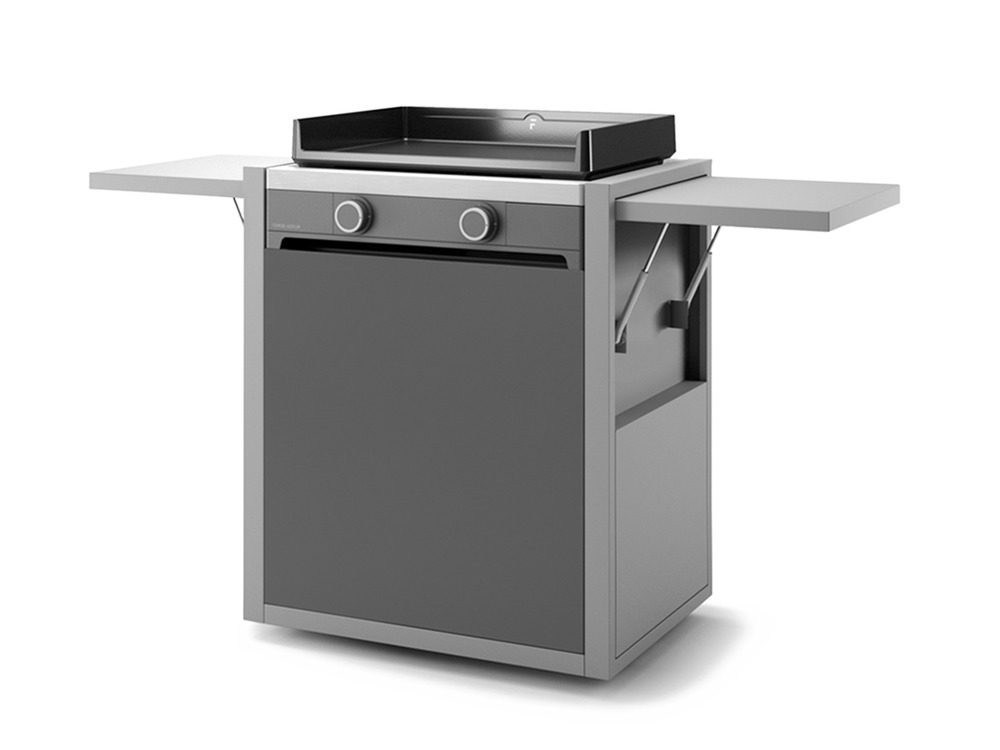Chariot pour plancha gris - chmaf60