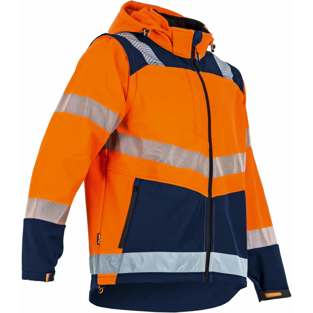 Veste sotfshell haute visibilité manche amovible orange taille 3 – lma lebeurre 2266 3