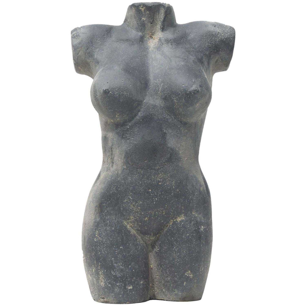 Statue en pierre reconstituée torse femme 28 x 19 x 50 cm
