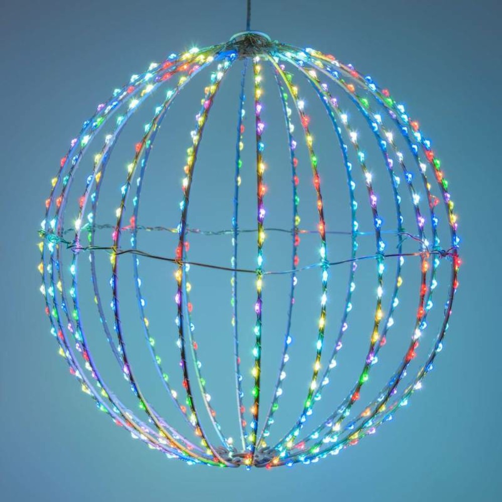 Sphère 3d lumineuse 30cm 500 led multi-flash rgb lotti