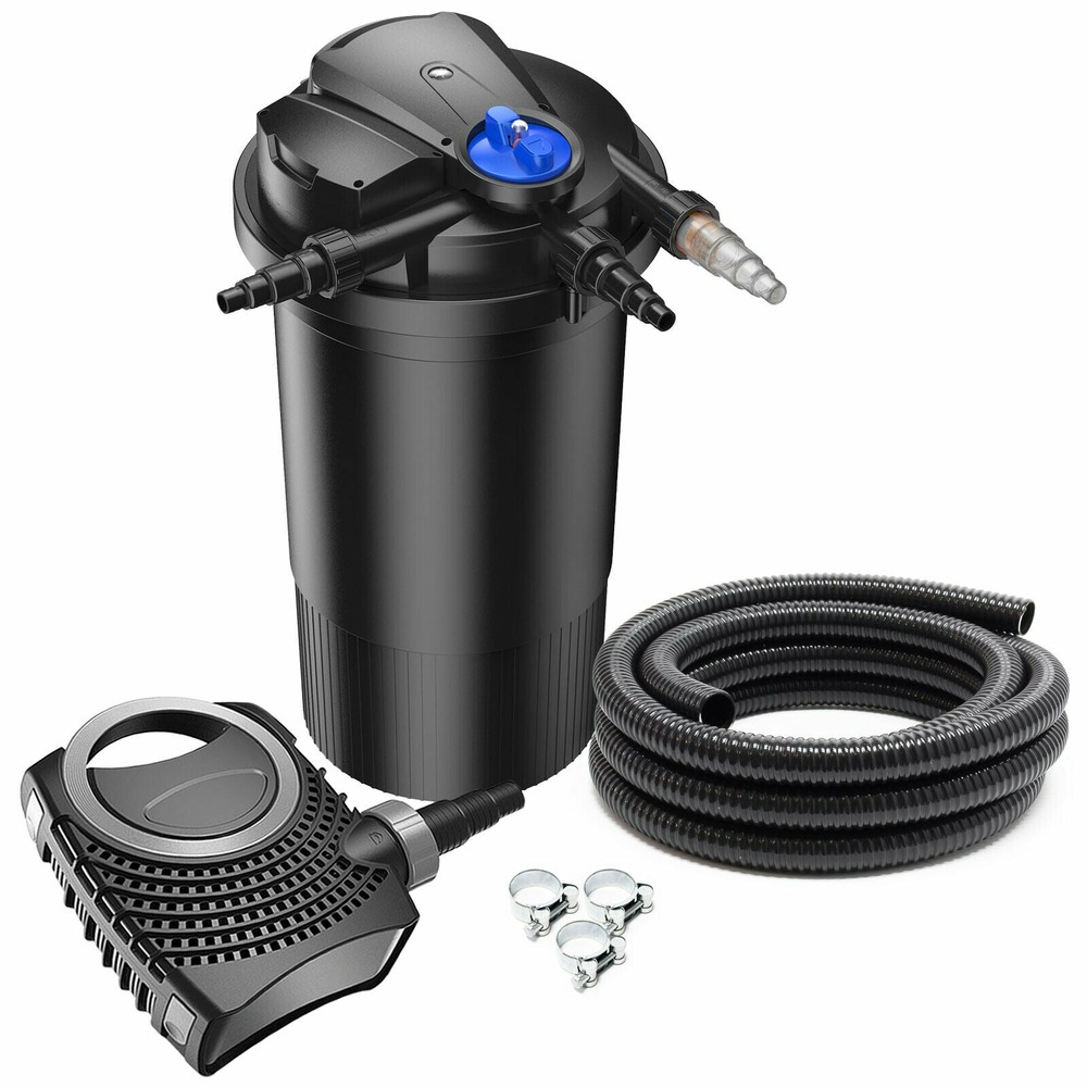 Kit de filtration set 30000 litres 18 watts uvc pompe 6000 l/h tuyau 5 m