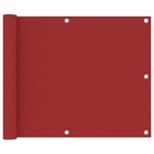 Écran de balcon rouge 75x300 cm tissu oxford