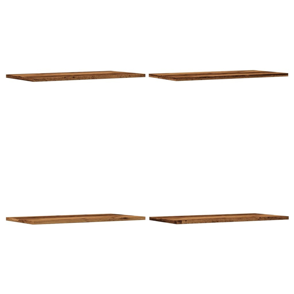 Étagères murales 4 pcs vieux bois 60x30x1,5cm bois d'ingénierie