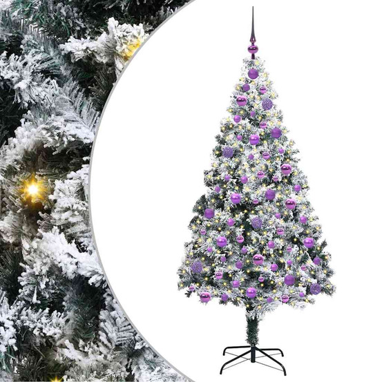 Sapin de noël artificiel blanc 180 cm pvc, acier et plastique