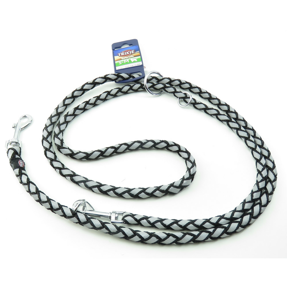 Laisse cavo reflect ø12mm x 2 mètres s-m. Réglable noir. Pour chien