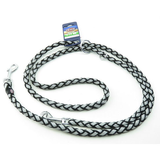 Laisse cavo reflect ø12mm x 2 mètres s-m. Réglable noir. Pour chien