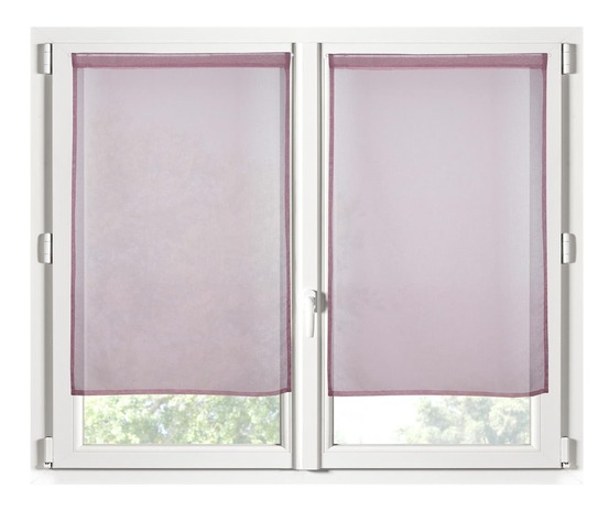 Paire de rideaux voile uni brise bise