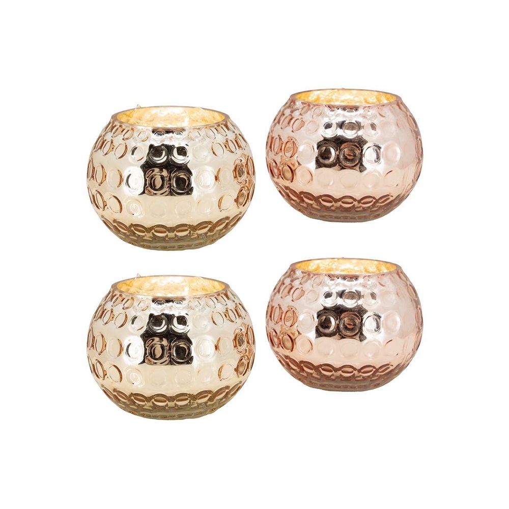 Photophore boule en verre antique lot de 4