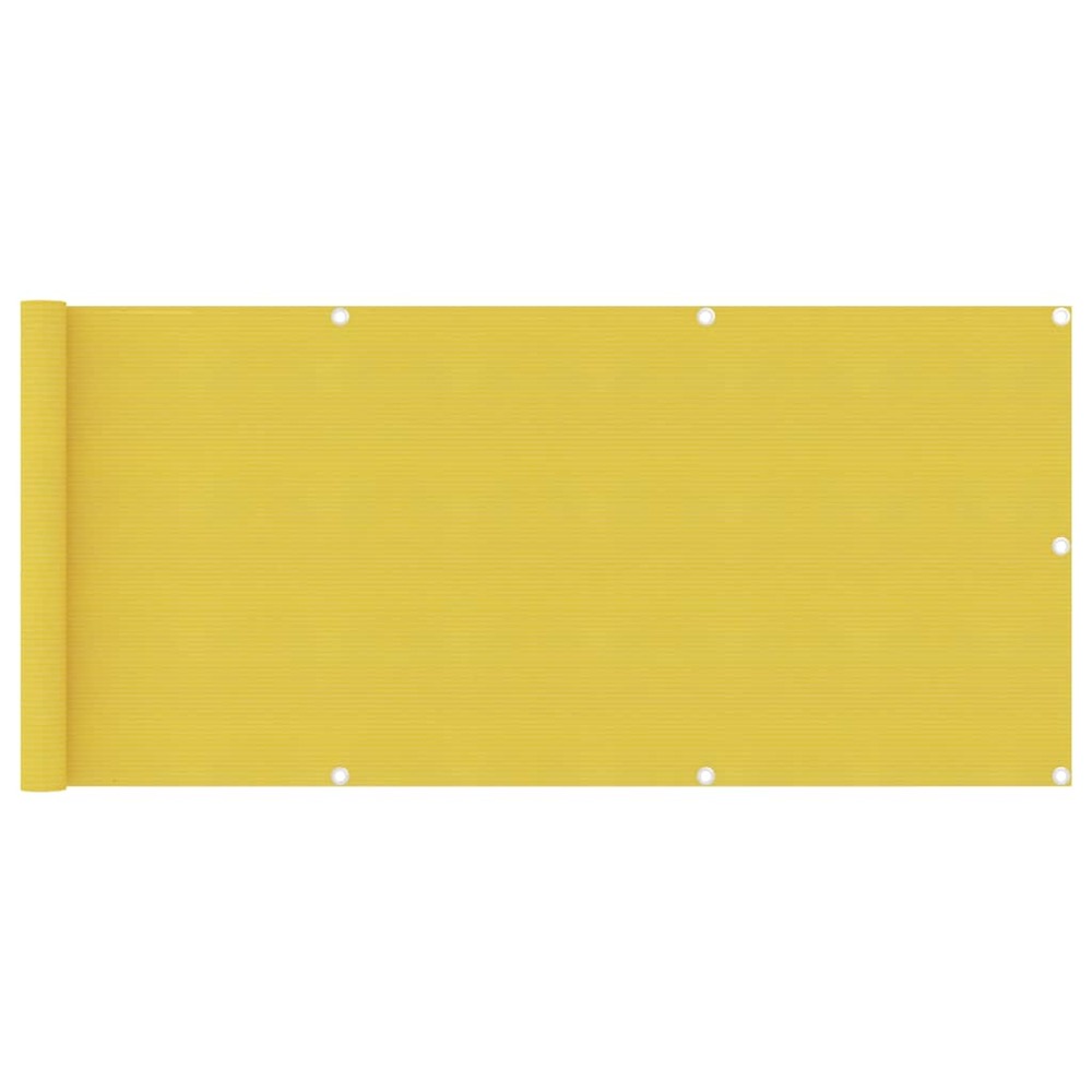 Écran de balcon brise pare vue protection confidentialité 75 x 500 cm pehd jaune