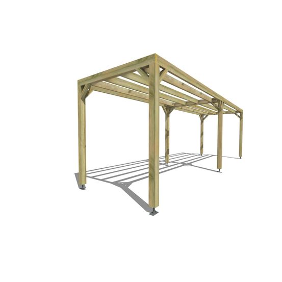 Pergola bois • 8m x 2m • indépendante • sens largeur • livraison comprise