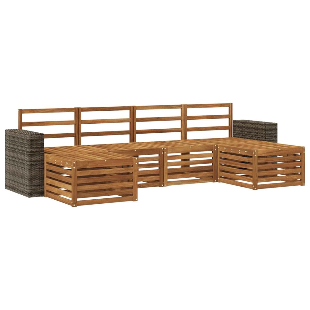 Ensemble de canapés d'extérieur 6 pc naturel