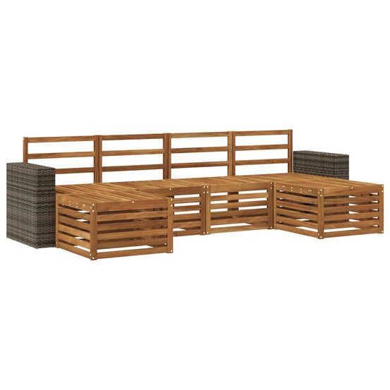 Ensemble de canapés d'extérieur 6 pc naturel