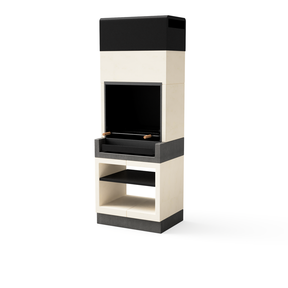 Barbecue kitaway plinthe gris&blanc