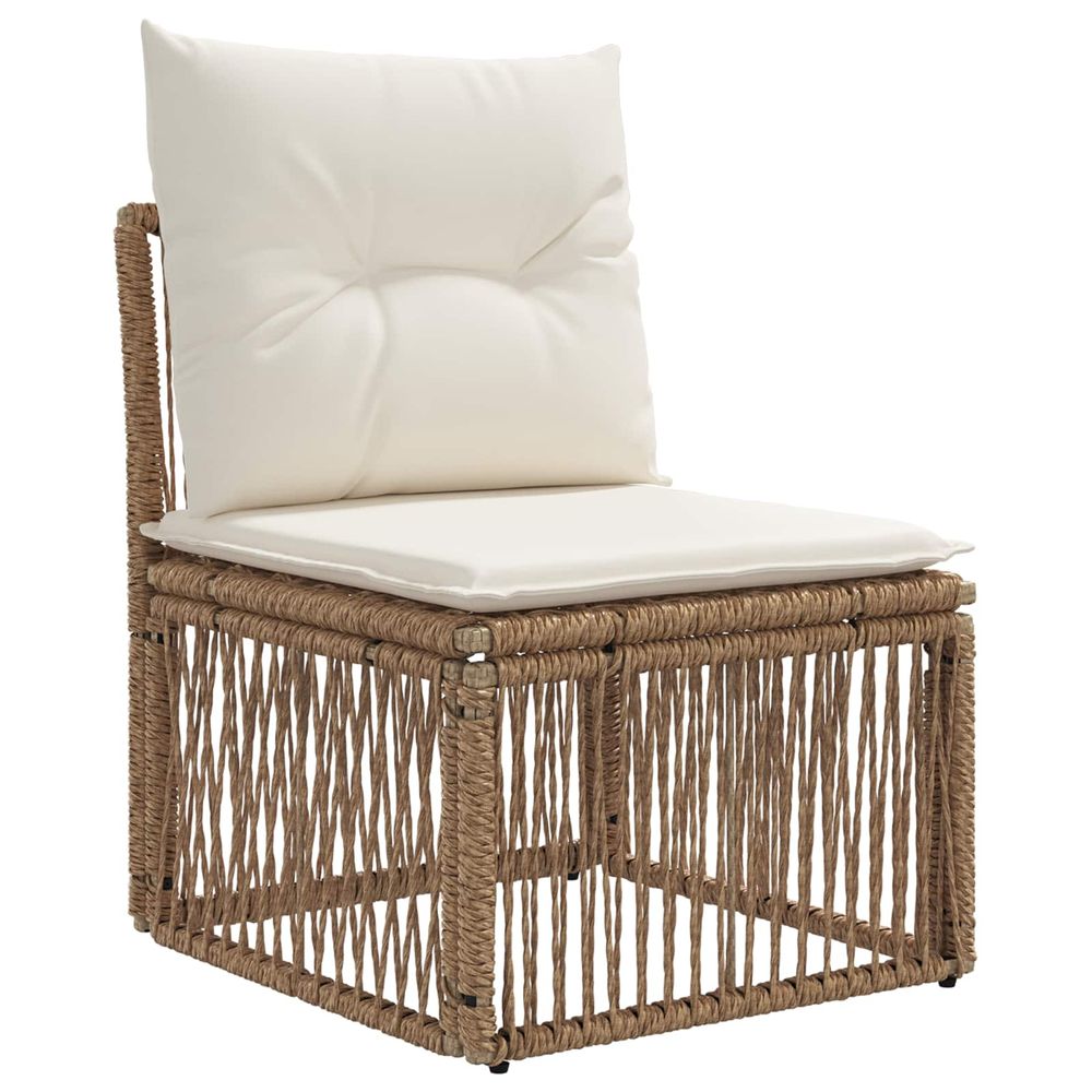 Unité canapé sans accoudoir beige polyrotin