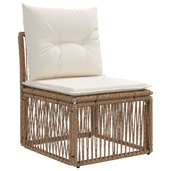 Unité canapé sans accoudoir beige polyrotin