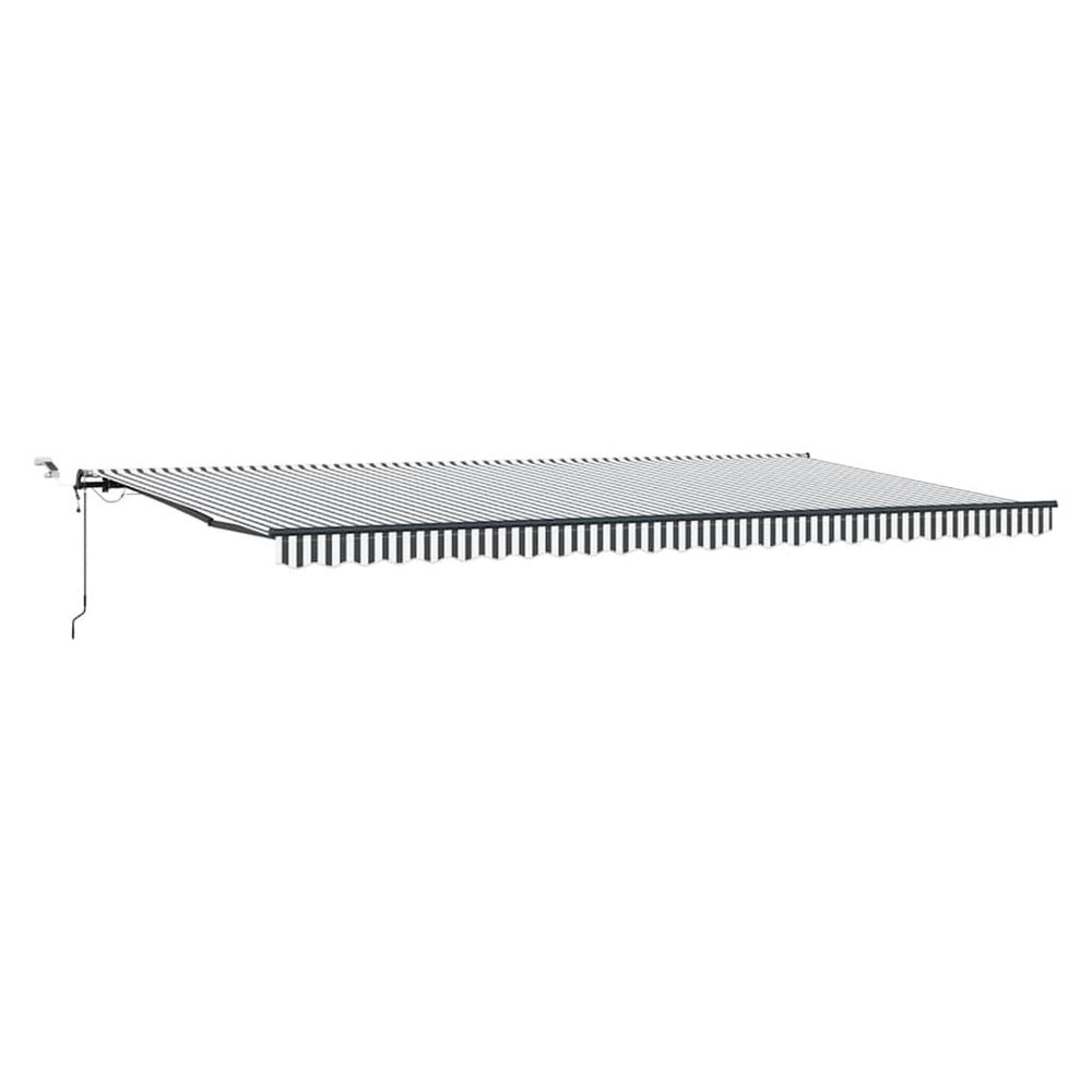 Auvent rétractable automatique avec led anthracite et blanc