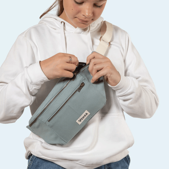 Sac banane bleu silex - venga