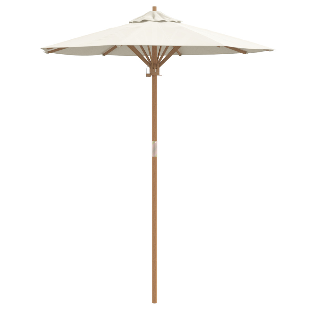 Parasol de jardin crème blanc 180x230 cm bambou