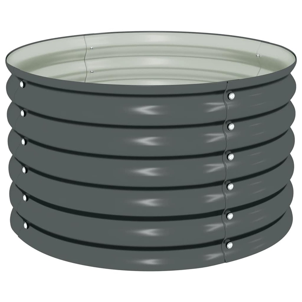 Lit surélevé de jardin 80x80x44 cm acier galvanisé gris