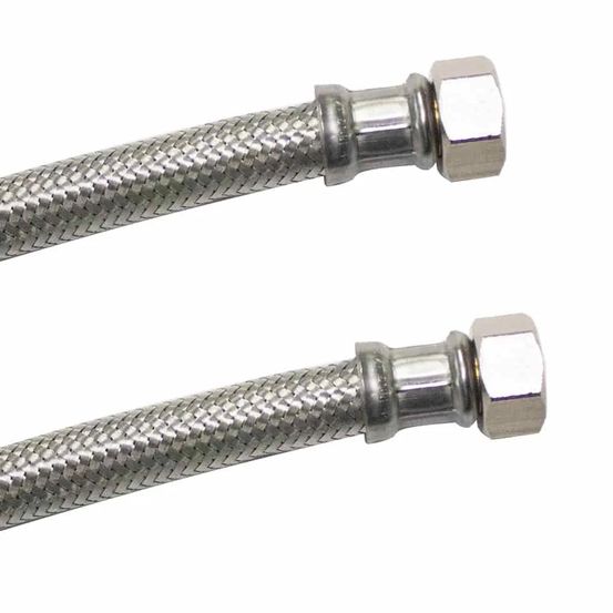 Flexible inox, raccordement eau potable, dn13, 500mm