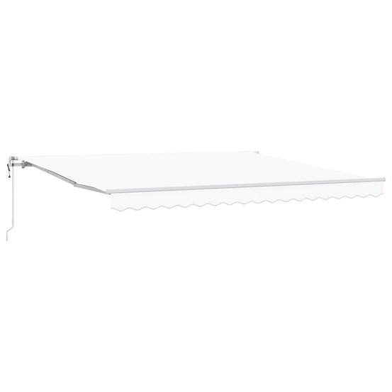 Auvent rétractable blanc 400 × 300 cm tissu et acier