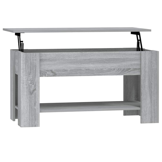 Table basse sonoma gris 101x49x52 cm bois d'ingénierie