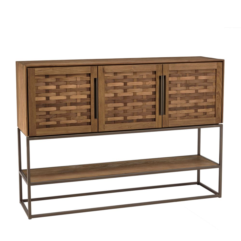 Buffet en bois de teck recyclé 3 portes