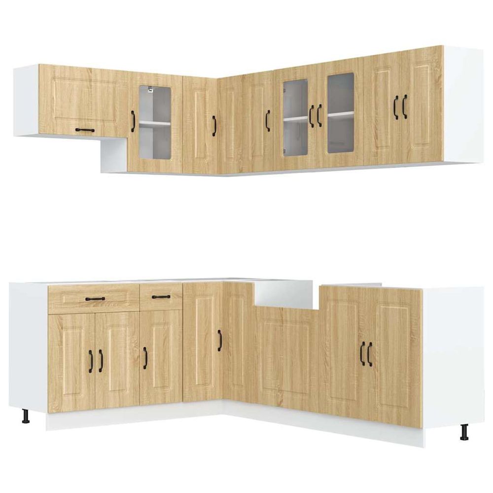 Ensemble d'armoires de cuisine 11 pcs kalmar bois d'ingénierie