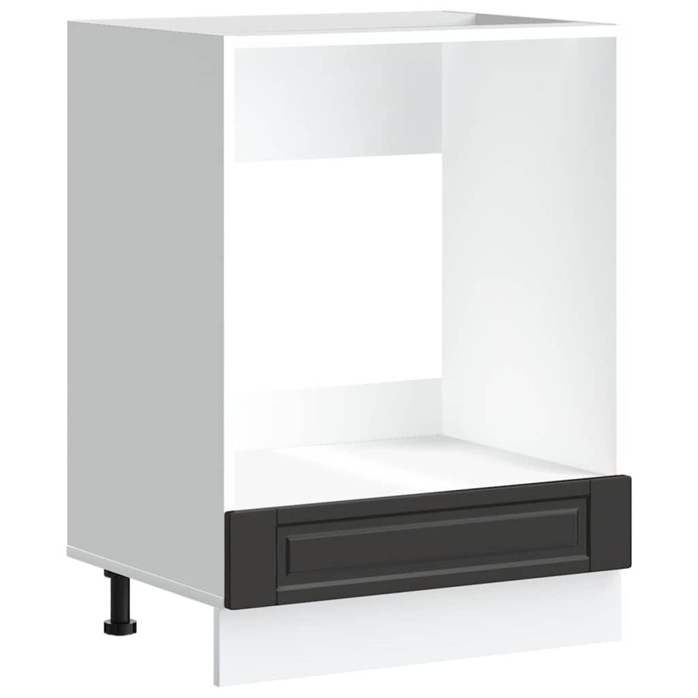 Armoire à four porto noir bois d'ingénierie