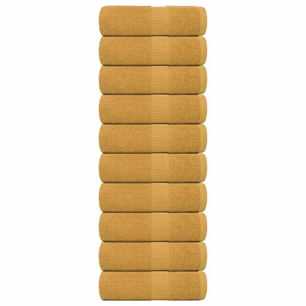 Serviettes de toilette frogn 10 pièces or 30x30 cm 360 g/m²