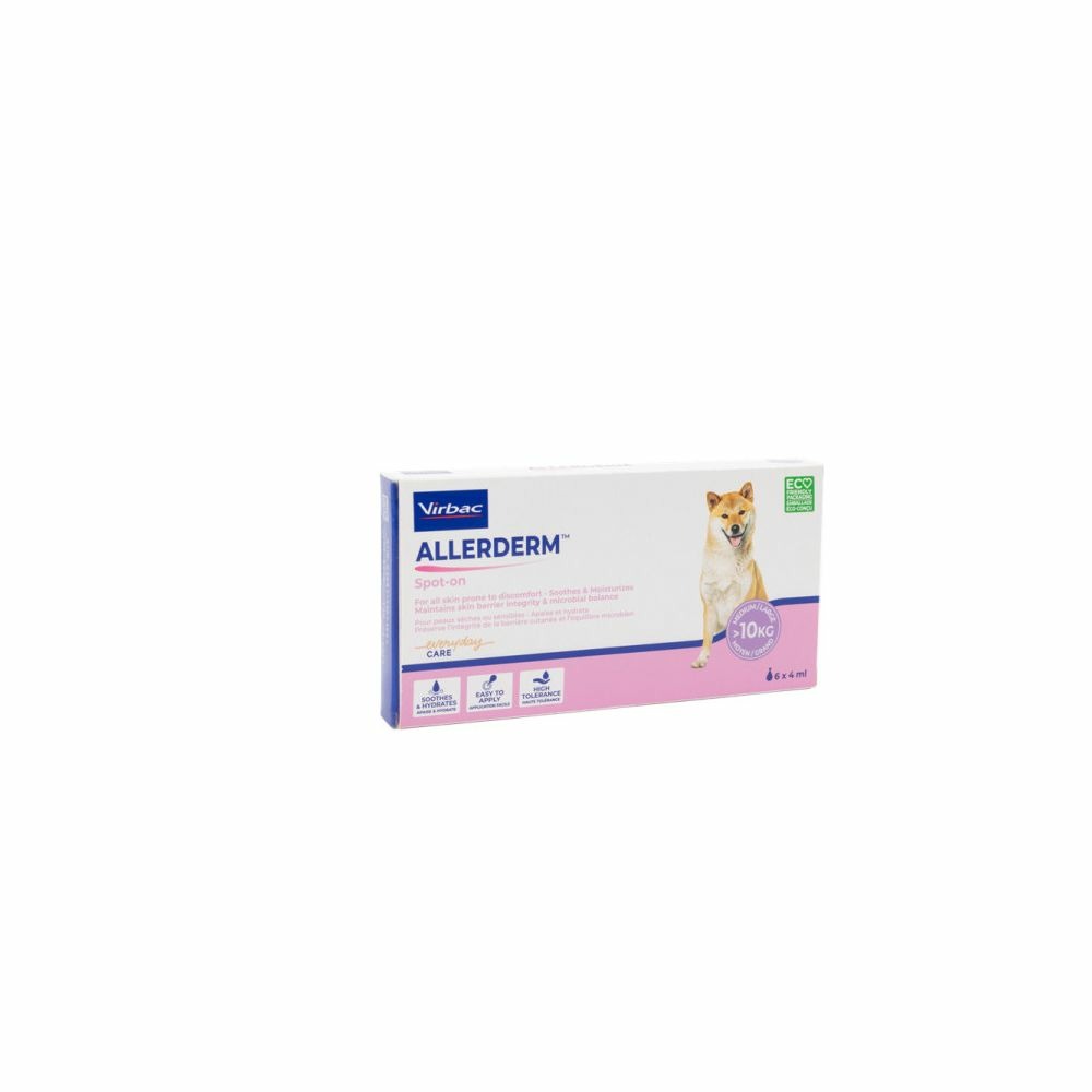 Pipettes protectrices moyen et grand chien allerderm - virbac 6*4 ml