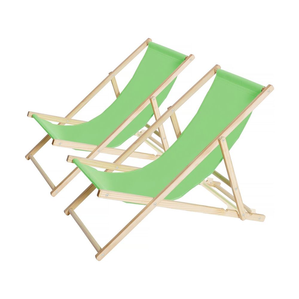 Lot de 2 transats en bois 
