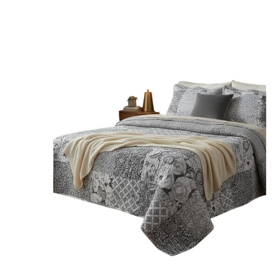 Couvre lit + taies floral octavie