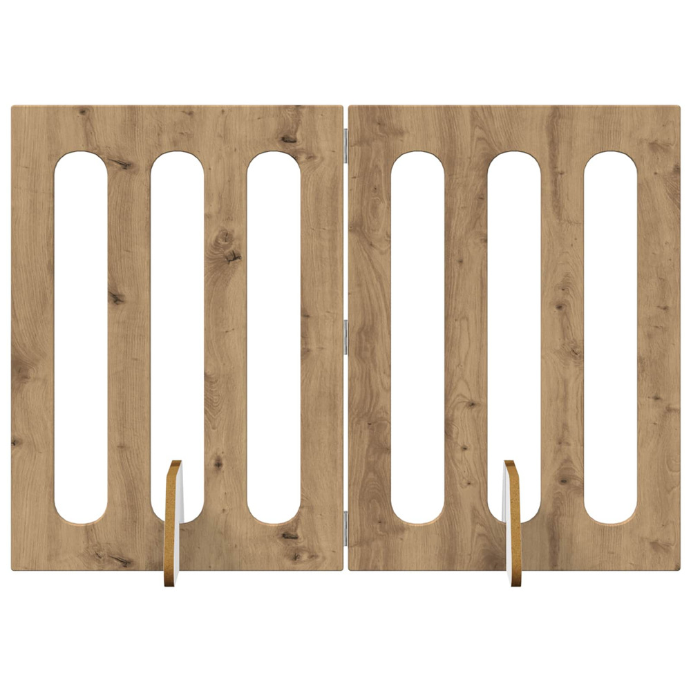 Clôture pliable pour animaux 2 pcs chêne artisanal