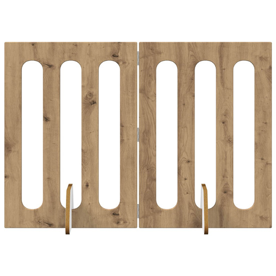 Clôture pliable pour animaux 2 pcs chêne artisanal