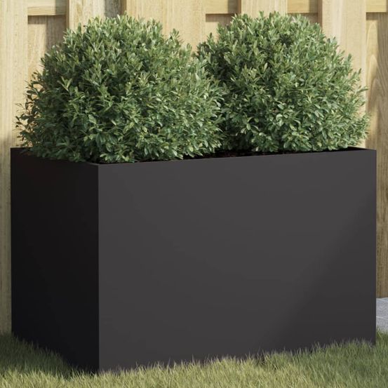 Carré potager en acier design pour jardin 62x40x39 cm noir