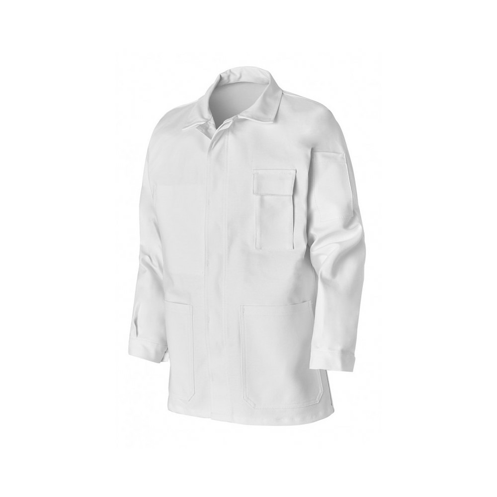 Veste de travail homme multipoches new pilote blanc t52 muzelle dulac 400ve1bc52