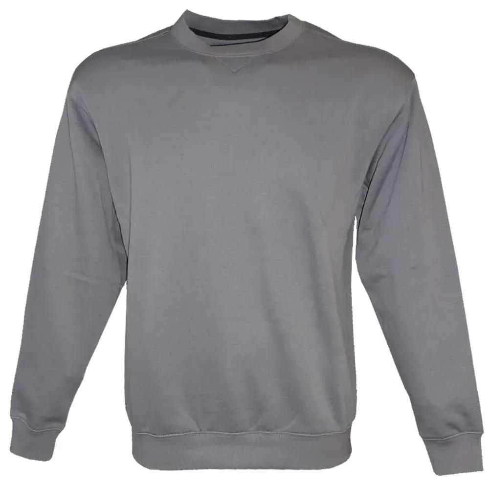 Sweat col rond gris - pull casual confort homme femme