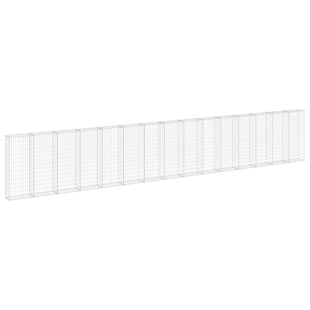 Mur en gabion avec couvercles acier galvanisé 900x30x150 cm